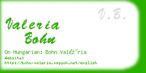 valeria bohn business card